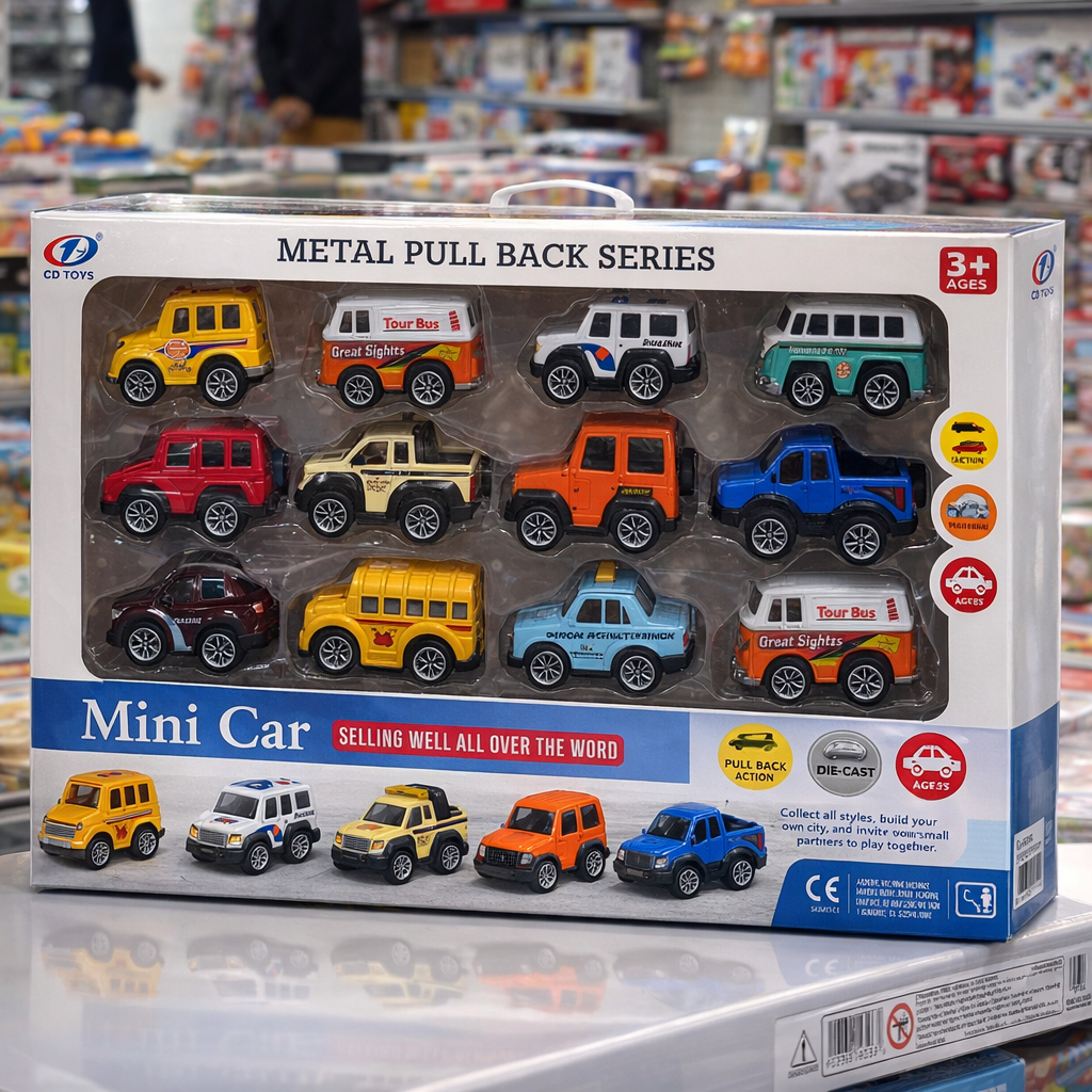 12 Pack Metal Toy Cars